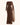Dark Brown Elegant Dining Long Sleeve Formal Dress