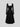 Black Luxury Contrast Lace Square Neck Flared Dress