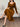 Brown Square Neck Mid-Length Dress