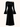 Flared Sleeve Slim Fit Little Black Midi Dress