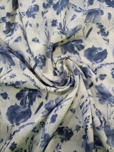 Ditsy Floral Print Puff Sleeve Ruffle Hem Blouse(CLEARANCE SALE)