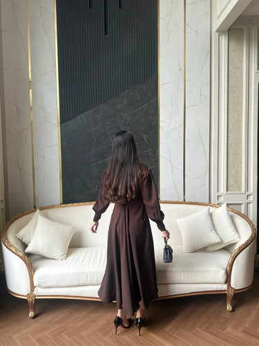 Parien Square Neck Fit & Flare Midi Dress