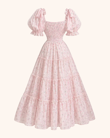 Parien Blush Chikankari Floral Dress