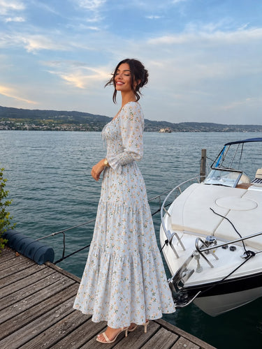 Parien Sky Blue Daisy Dress