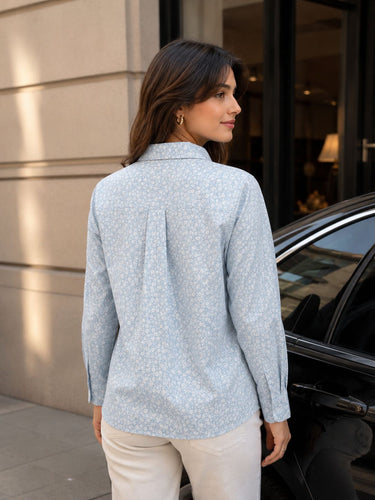 Parien 100% Cotton Soft Breeze Floral Button-Up
