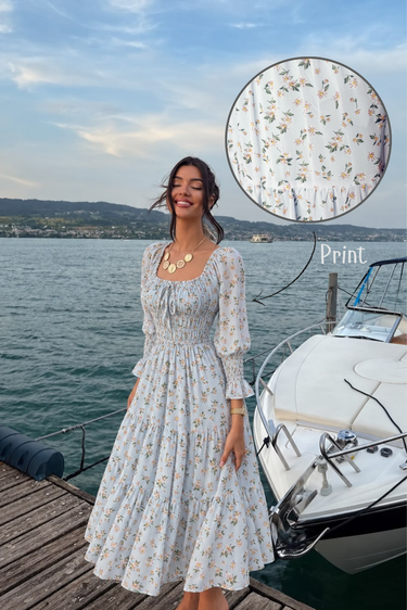 Parien Sky Blue Daisy Dress