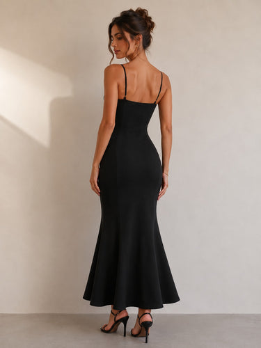 Parien Solid Color Fishtail Hem Cami Dress( Clearance sale)