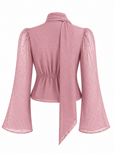 Parien Swiss Dot Chiffon dusty pink Blouse