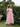 Parien White And Pink Floral Organza Dress