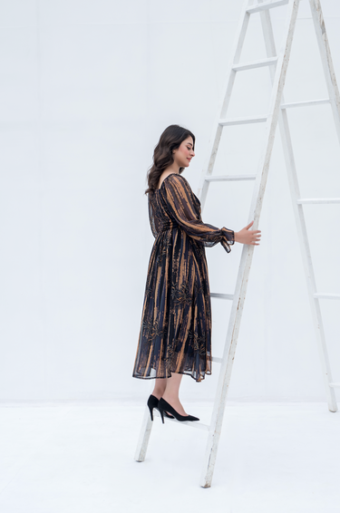 Parien Rustic Charm Chiffon Dress (Clearance Sale)