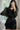Black Chiffon Shirt With Ruffle Sleeves(Clearance sale)