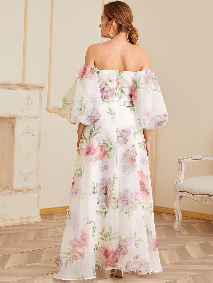 Parien Floral Organza Maxi Dress – Parien House