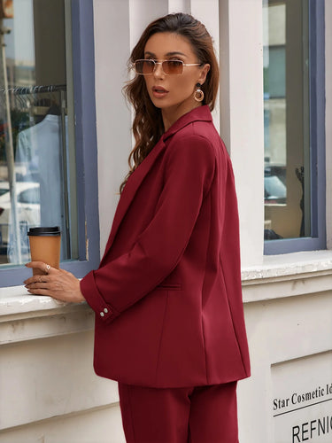 Lapel Neck Open Front Blazer(Clearance Sale)