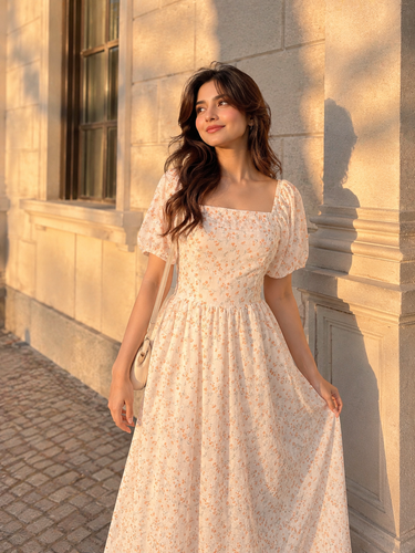 Parien Swiss Dot Ditsy Dress