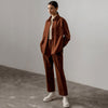 Parien Minimalist Wool Oversized Brown Co-ord Set