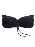 Seamless Lace Up Push Up Self Adhesive Bra