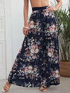 High Waist Floral Wide Leg Pants