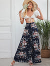 High Waist Floral Wide Leg Pants