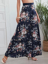 High Waist Floral Wide Leg Pants