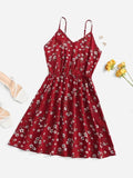 Mustard Daisy Floral Cami Dress( Clearance sale