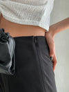 Slit Hem High Waist Pants