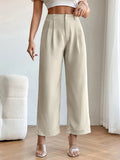 Parien Swiss Dot Wrap Blouse and Straight Leg Pants( Set)