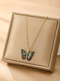 Stainless 18k Gold Butterfly Chain