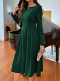 Solid A-Line Dress Maxi Women ( CLEARANCE SALE