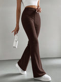 Parien Solid Color High Waisted Pants