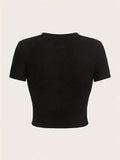 Round Neck Slim Short Sleeve T-Shirt