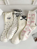 4 Pair Cute Winter Bowknot Socks