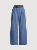 Pleated Wide Leg Loose Elegant Commuting Pants