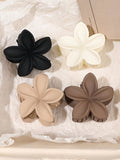 4pcs/Set 4cm Milk Tea Color Sweet Chamomile Flower Small Matte Seaside/Beach Resort Hairpins