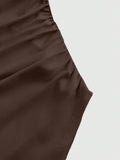 Boat Neck Flared Sleeve Waist Ruched Casual T-Shirt
