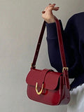 Parien Retor Burgundy Square Bag