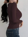 Tight-Fitting Polo Neck T-Shirt