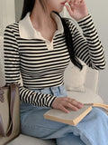 Striped Long Sleeve Blouse