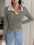 Striped Long Sleeve Blouse