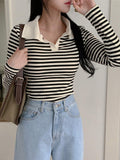 Striped Long Sleeve Blouse