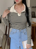 Striped Long Sleeve Blouse