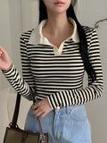 Striped Long Sleeve Blouse