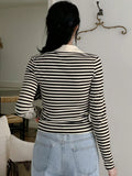 Striped Long Sleeve Blouse
