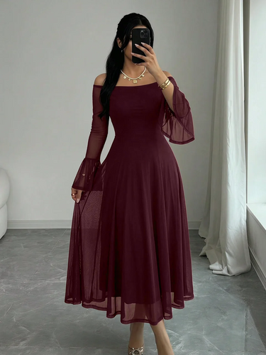 Halter Tie Waist Elegant Slim Fit Dress