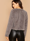 Parien Fur Open Front Fuzzy Coat