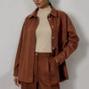 Parien Minimalist Wool Oversized Brown Co-ord Set