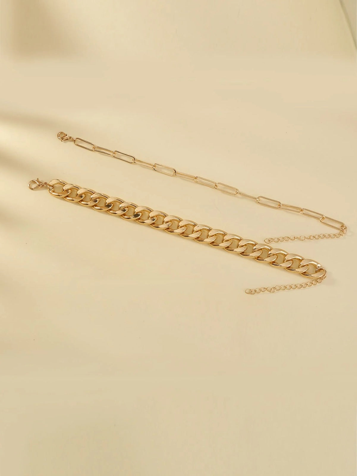 2pcs Simple Chain Bracelet