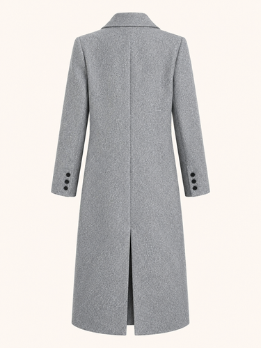 Double Breasted Slit Back Overcoat (Clearance Sale)