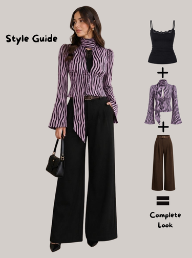 Parien Zebra Chiffon Printed Blouse