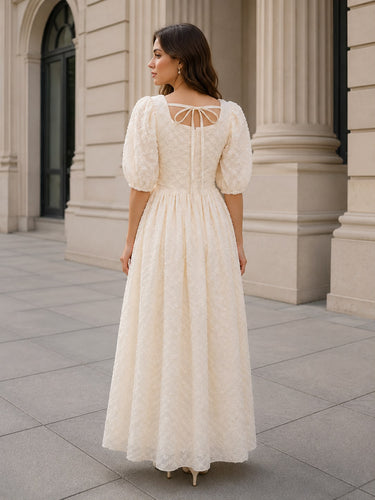 Parien Ivory Lace Embellished Dress