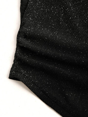 Black Asymmetrical Hem Tank Top